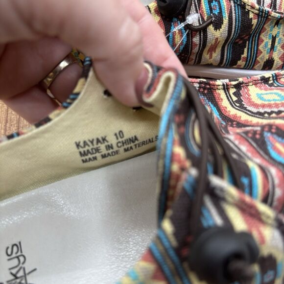 Corky Kayak Pink Aztec Slip On Comfort Boat Fashion Shoes Women's 10 Sneakers - Picture 7 of 7